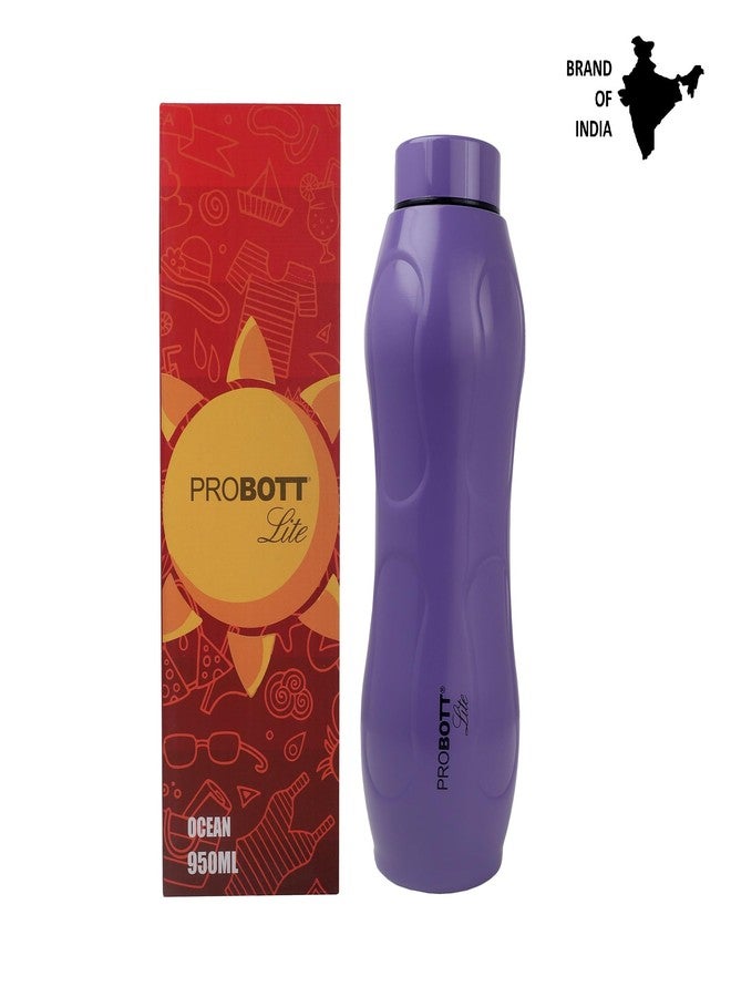 PROBOTT Ocean 950ml Single Wall Stainless Steel Water Bottle, Fridge Water Bottles, Purple | Light Weight | Leakproof | Freeze | Gym | Sports | Office | Home | Kitchen | Hiking | Treking | Travel - Image 4